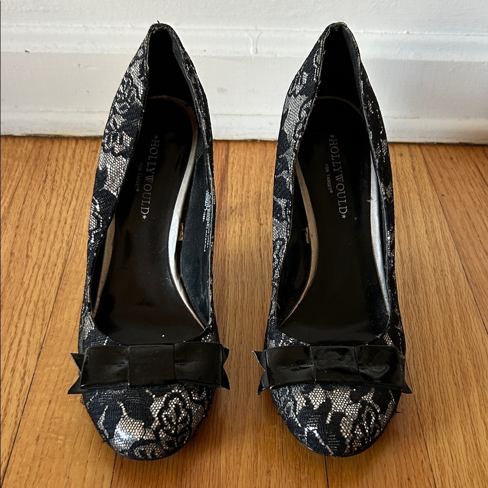 Hollywould for Target Black Lace Women's Heels